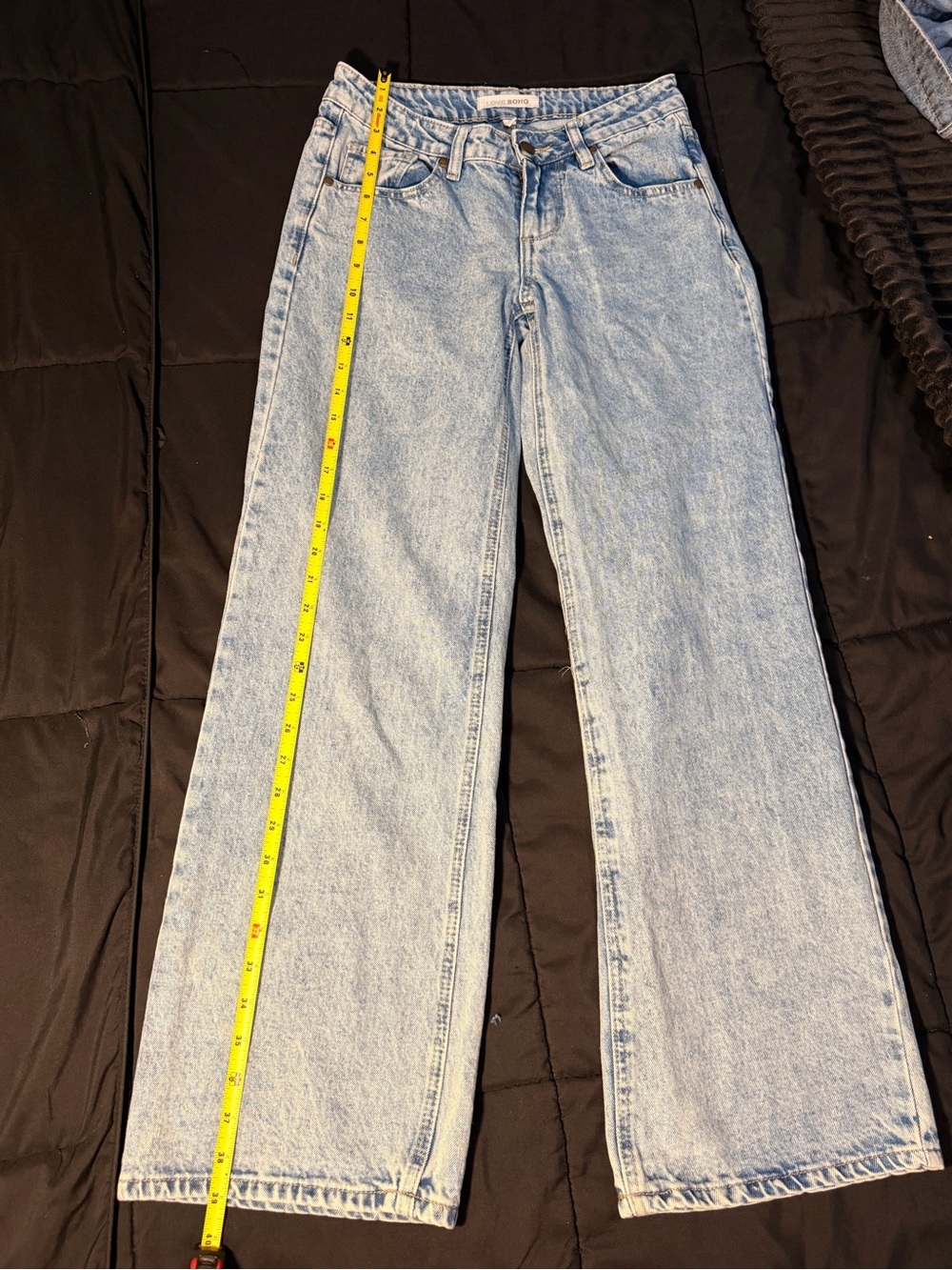 Light Blue Wide Leg Women's Jeans - Unbranded